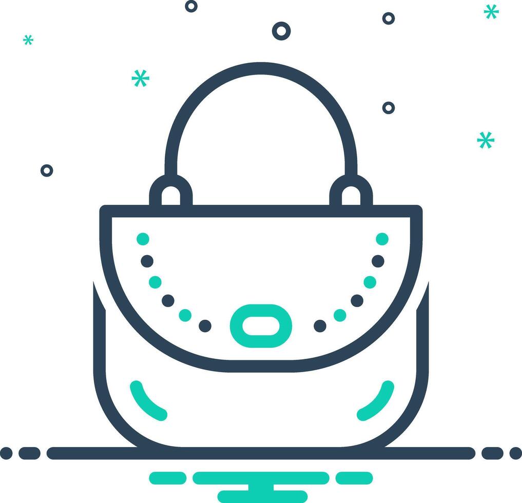 Mix icon for purse vector