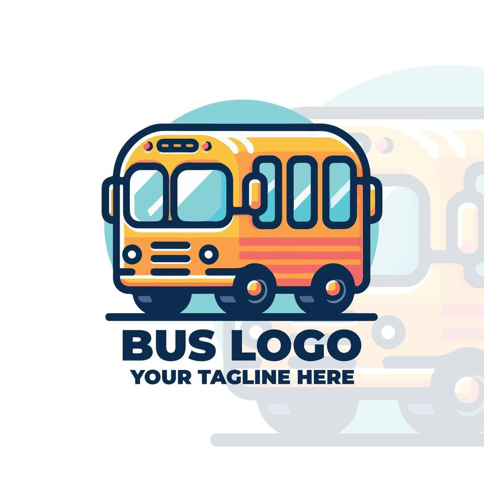Yellow Bus Logo Design vector