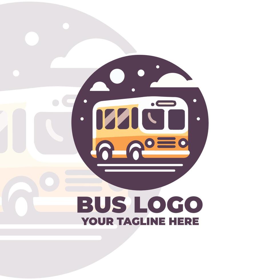 Yellow Bus Logo Design vector