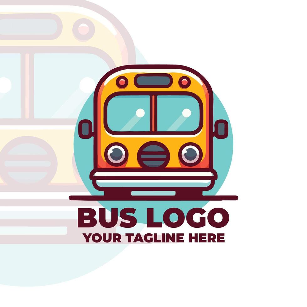 Yellow Bus Logo Design vector