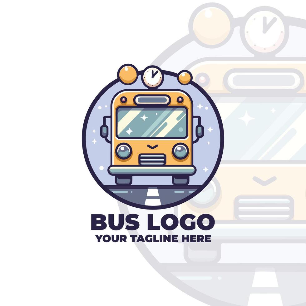 Yellow Bus Logo Design vector