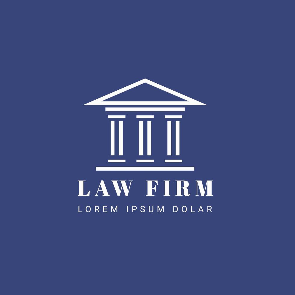 Law firm logo design template vector