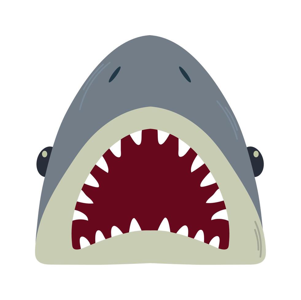 Shark jaws icon clipart avatar logtotype isolated illustration vector