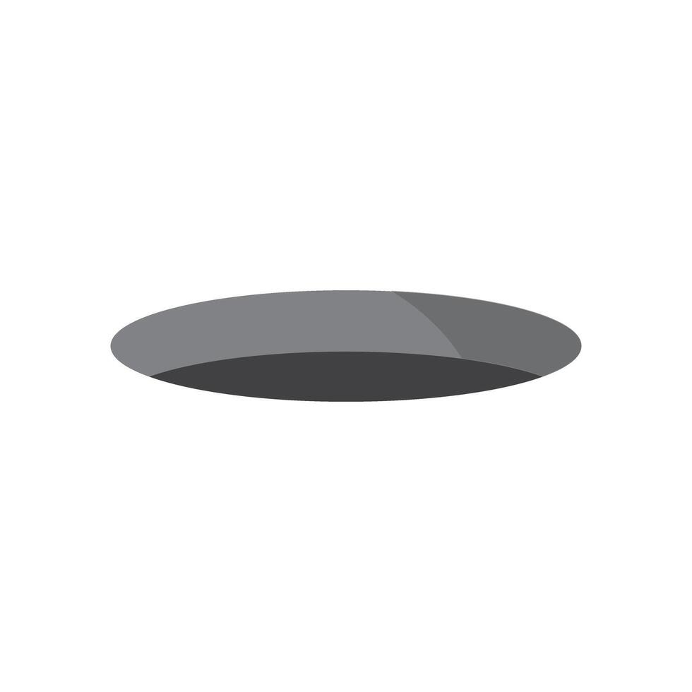 Flat design modern hole icon. vector