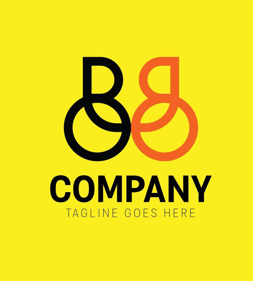 brand abstract BB logo designs vector