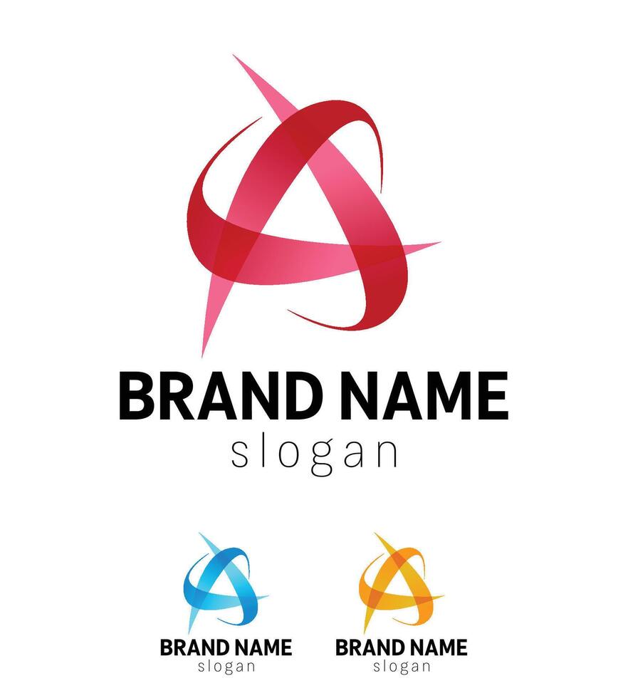 brand abstract A logo designs vector