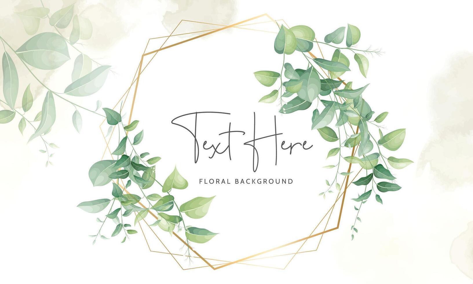 nature background with elegant greenery leaves vector