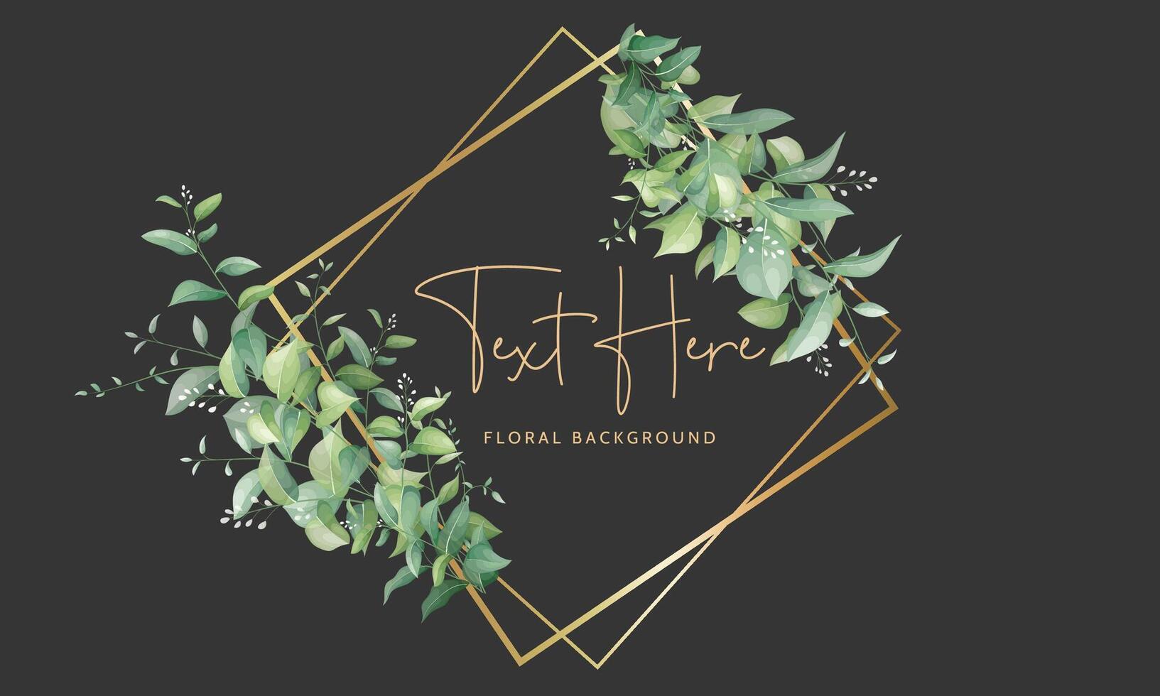 nature background with elegant greenery leaves vector