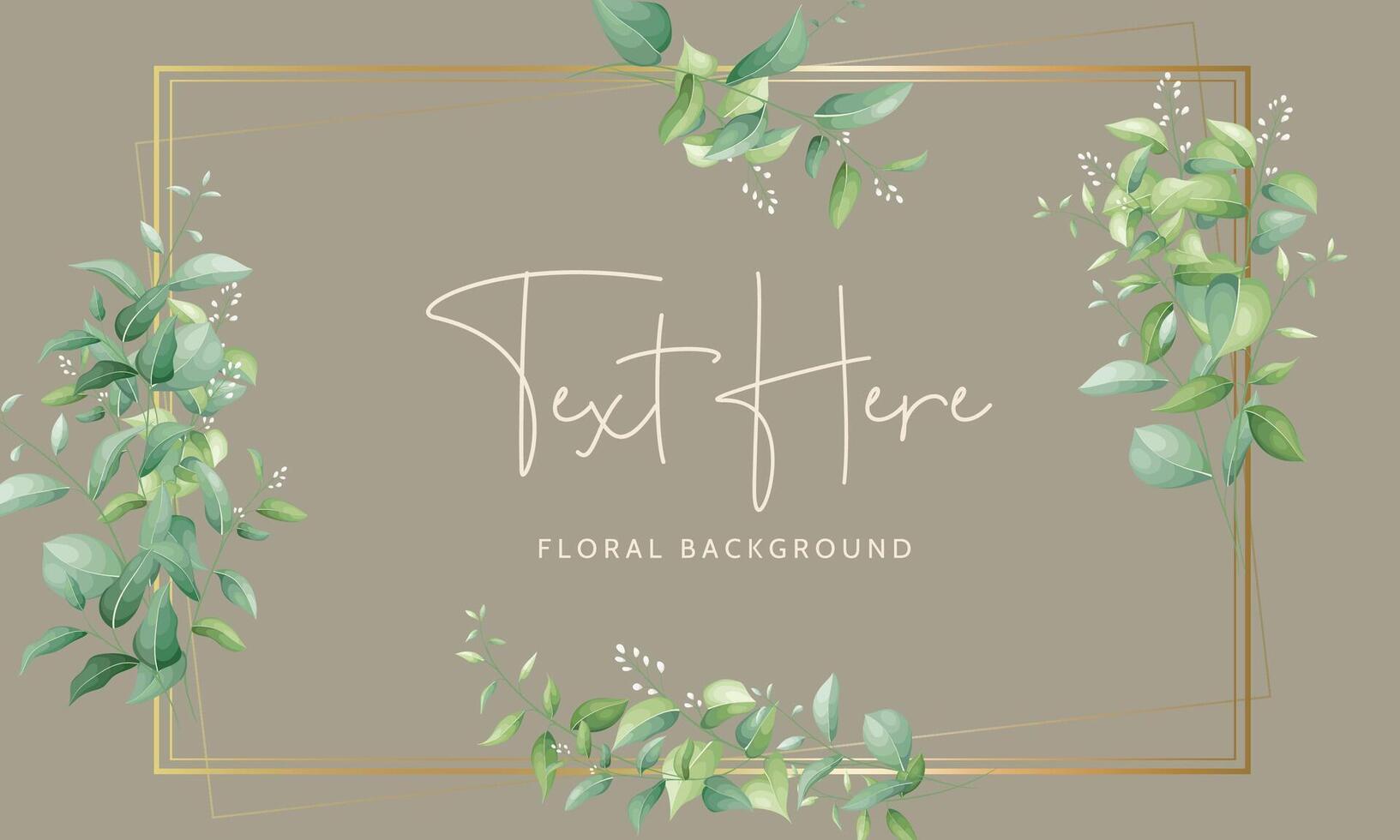 nature background with elegant greenery leaves vector