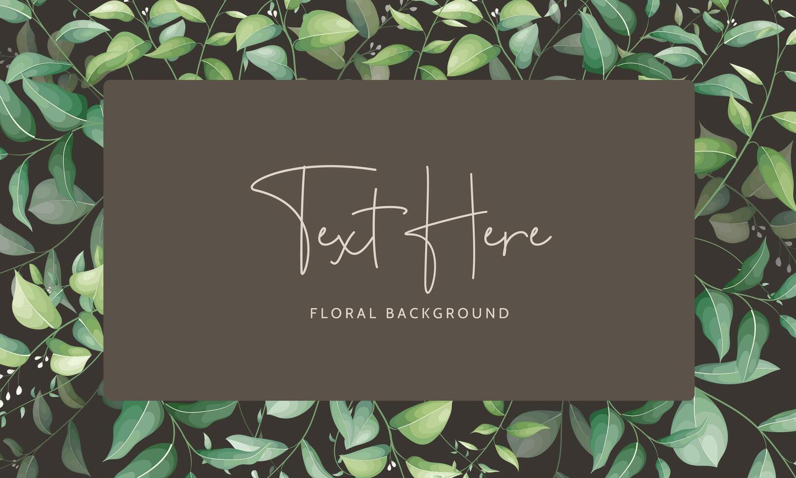 nature background with elegant greenery leaves vector