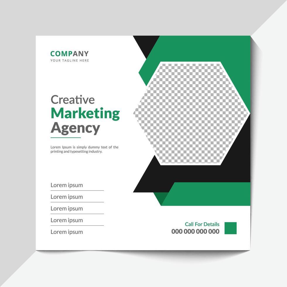 digital marketing agency banner post and social media banner template vector