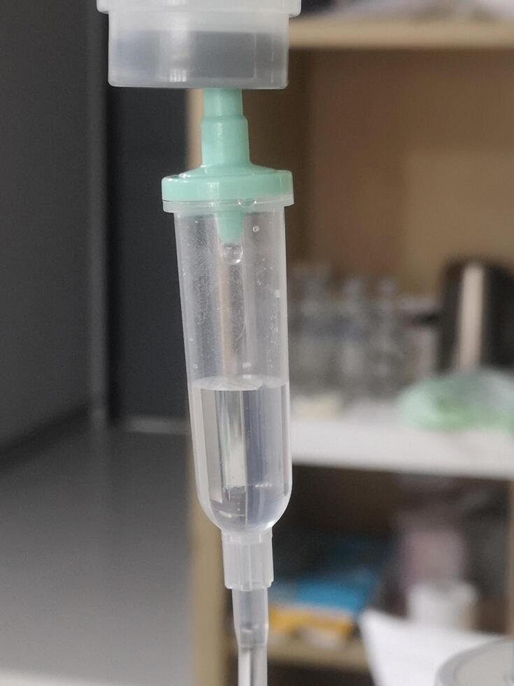 Injection Extension Tube saline solution photo