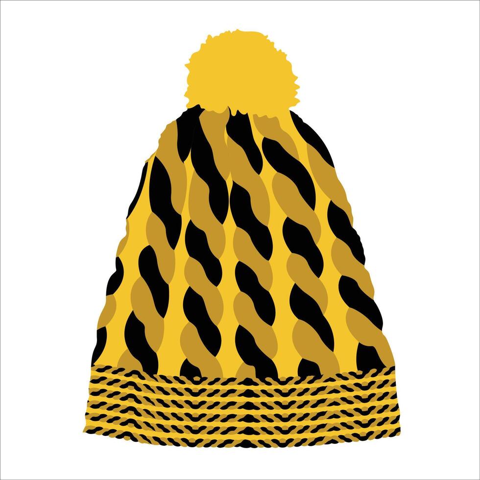Knitted Wool Beanie vector