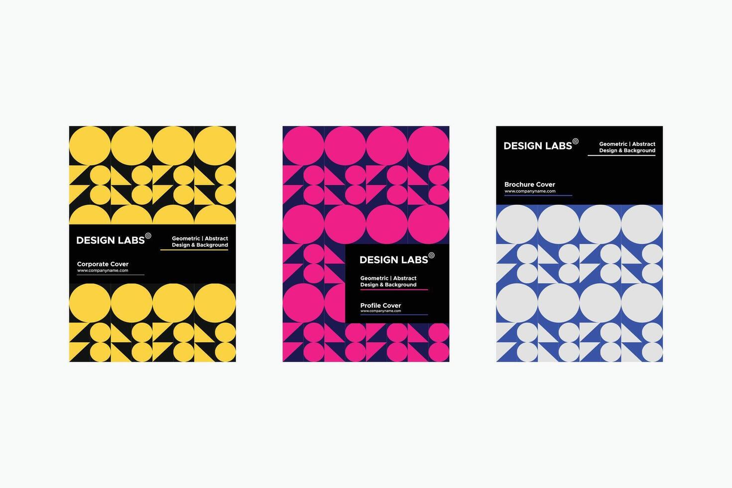 Geometric Cover - Brochure Cover - Profile Cover - Social Media - Circles - Multi-Color - Use in Website Design, Packaging, Wall Art, Wallpaper, Poster, Banner, Profile, Brochure, Apparel, Textiles vector