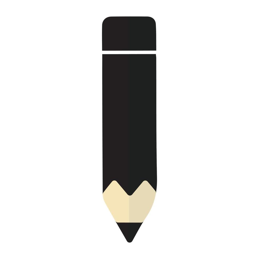 Pencil cartoon icon in flat style. Office supplies illustration on isolated background. Writing sign business concept. vector
