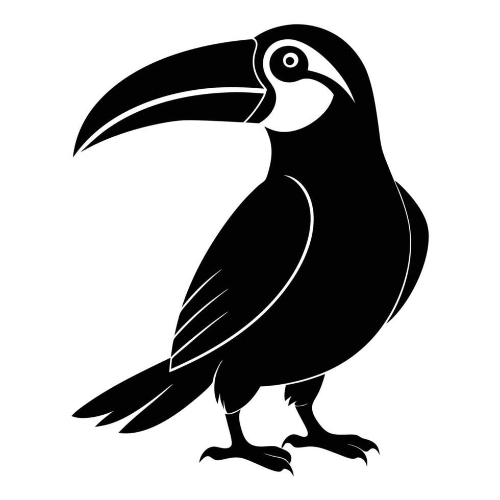 Silhouette of a bird on white Background. line art of abstract art design, minimal bird line logo icon illustration isolated on white background. Bird Silhouette Art illustration. vector