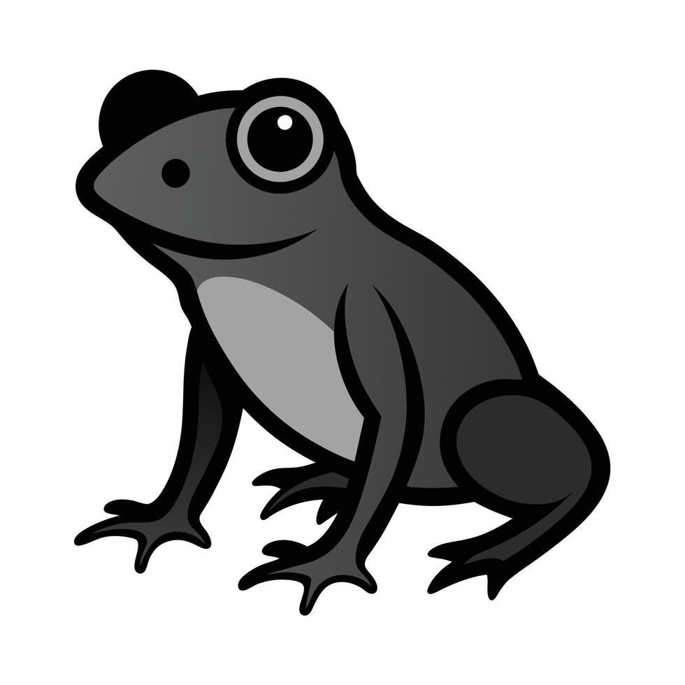Solid color Gray Tree Frog animal design vector