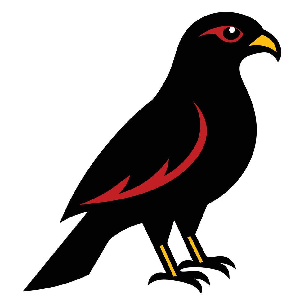 Solid color Goshawk animal design vector