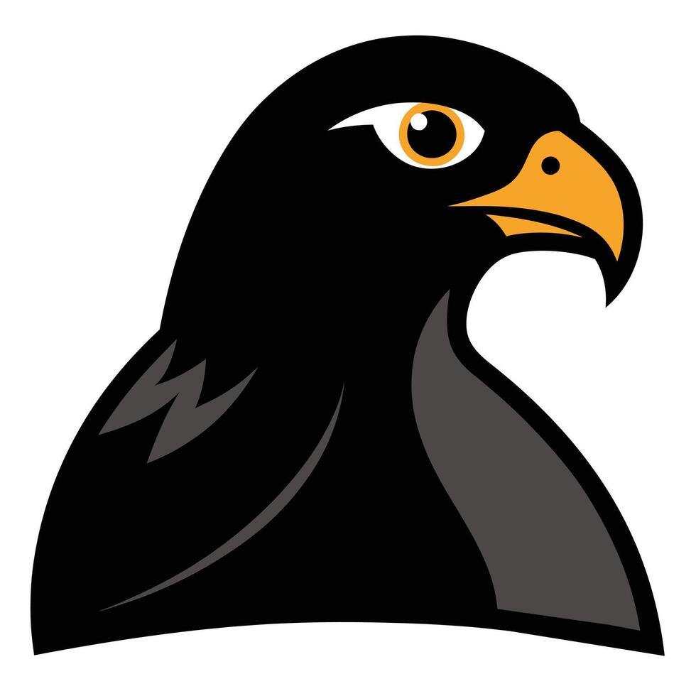 Solid color Goshawk animal design vector