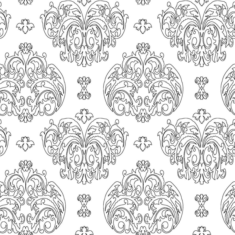 Damask pattern gothic vector