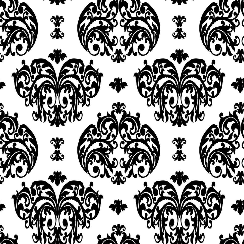 Damask seamless pattern gothic vector