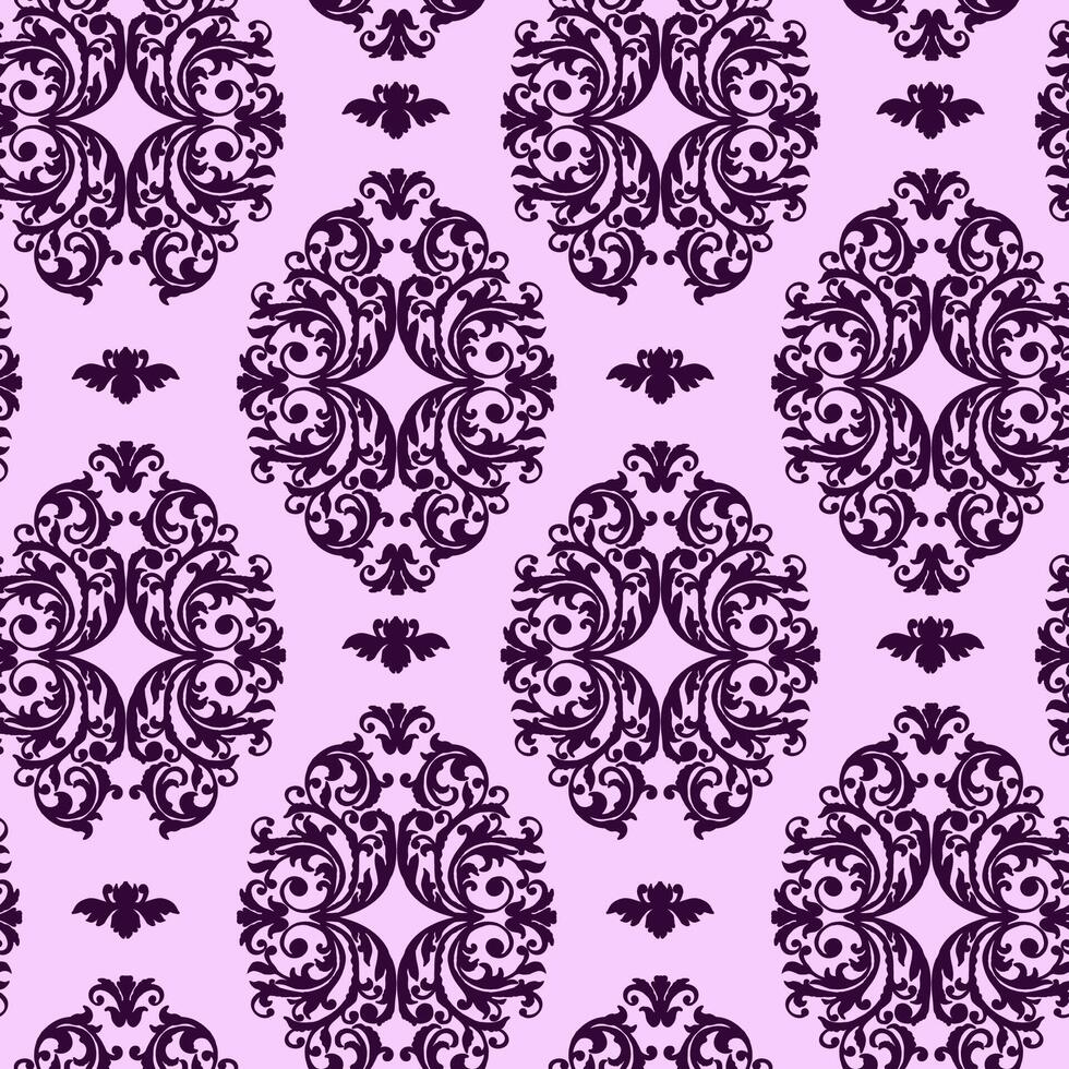 Damask seamless pattern gothic vector