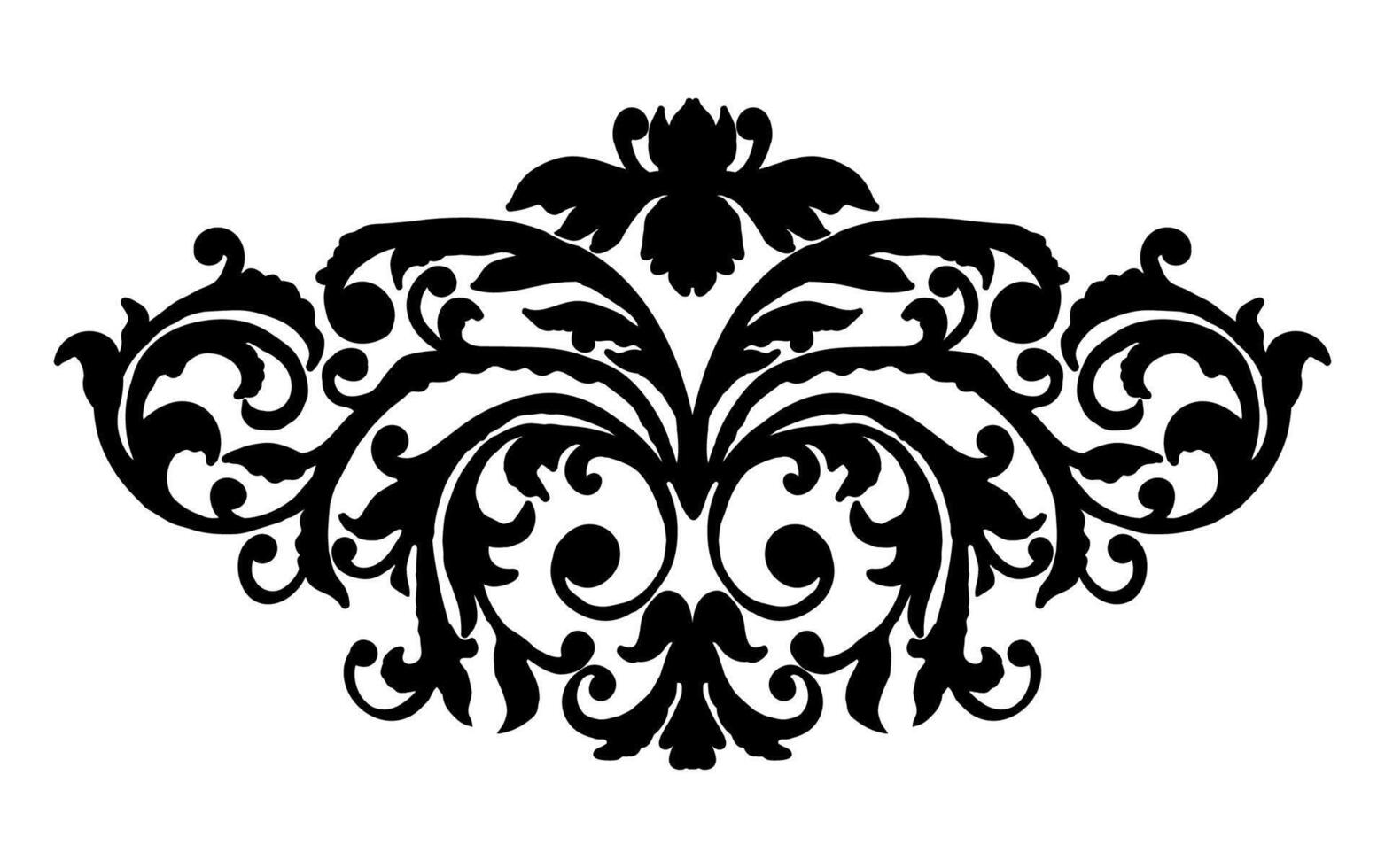 Damask seamless pattern gothic vector