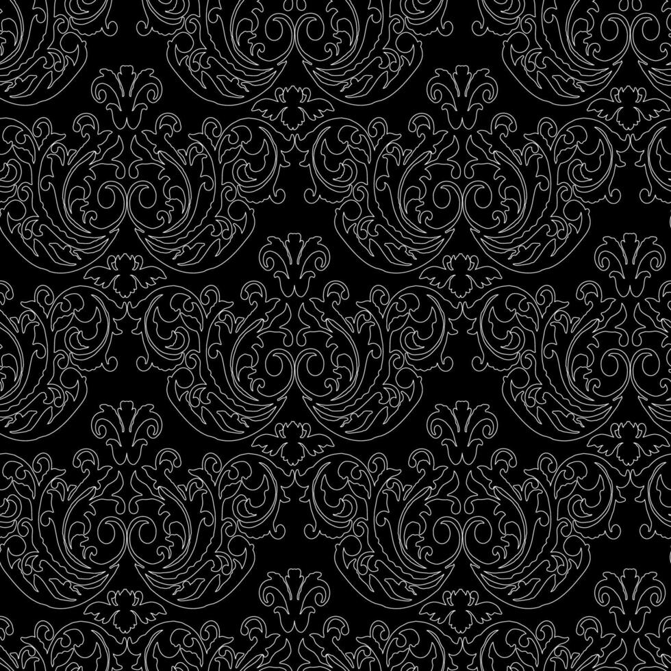 Damask seamless pattern gothic vector