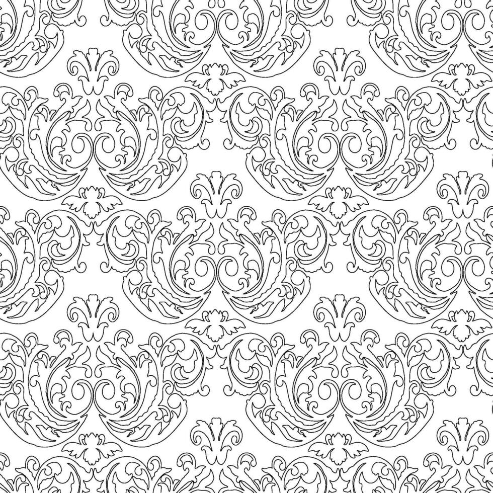 Damask seamless pattern gothic vector