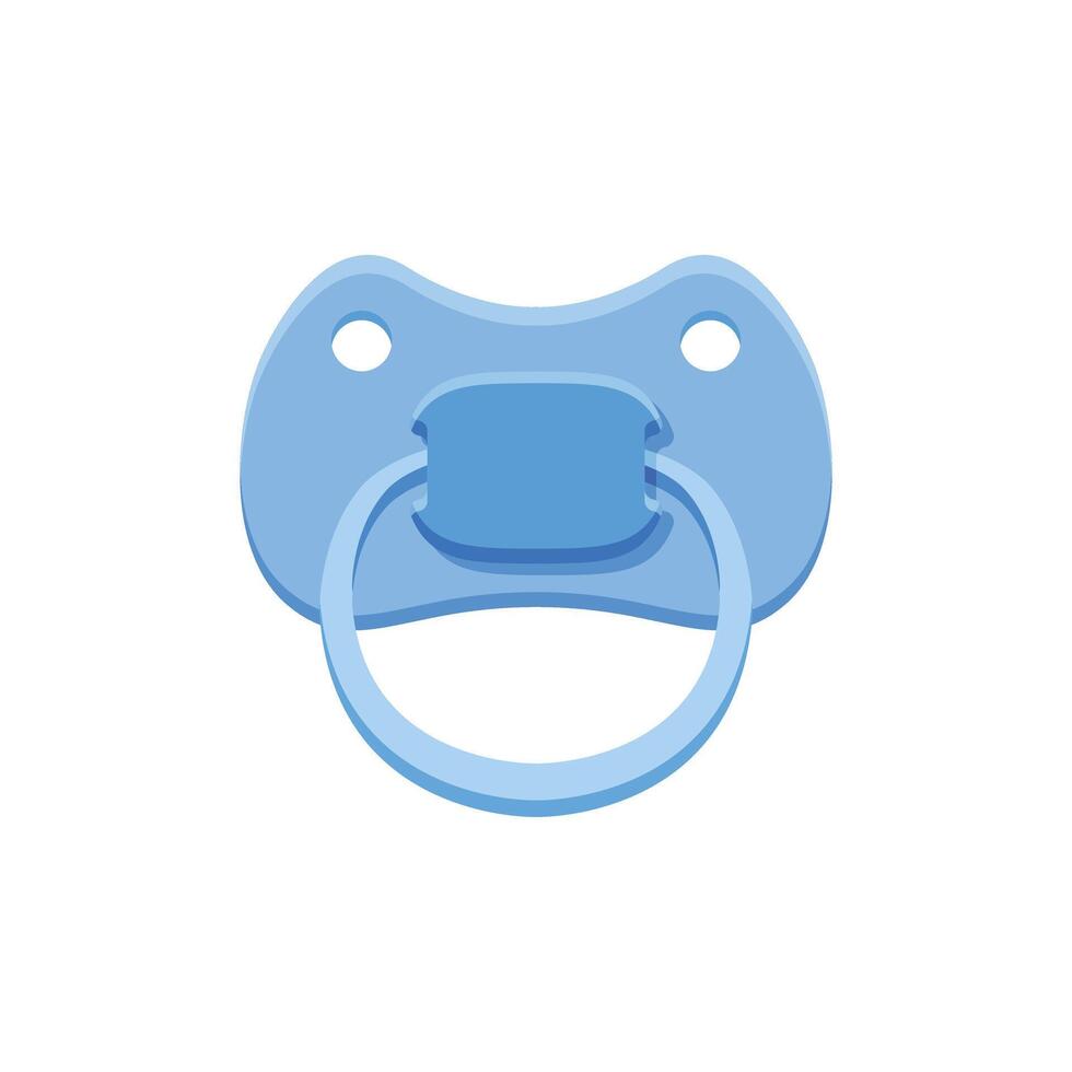 Baby pacifier icon in flat style. Nipple for newborn child illustration on isolated background. Soother sign business concept. vector