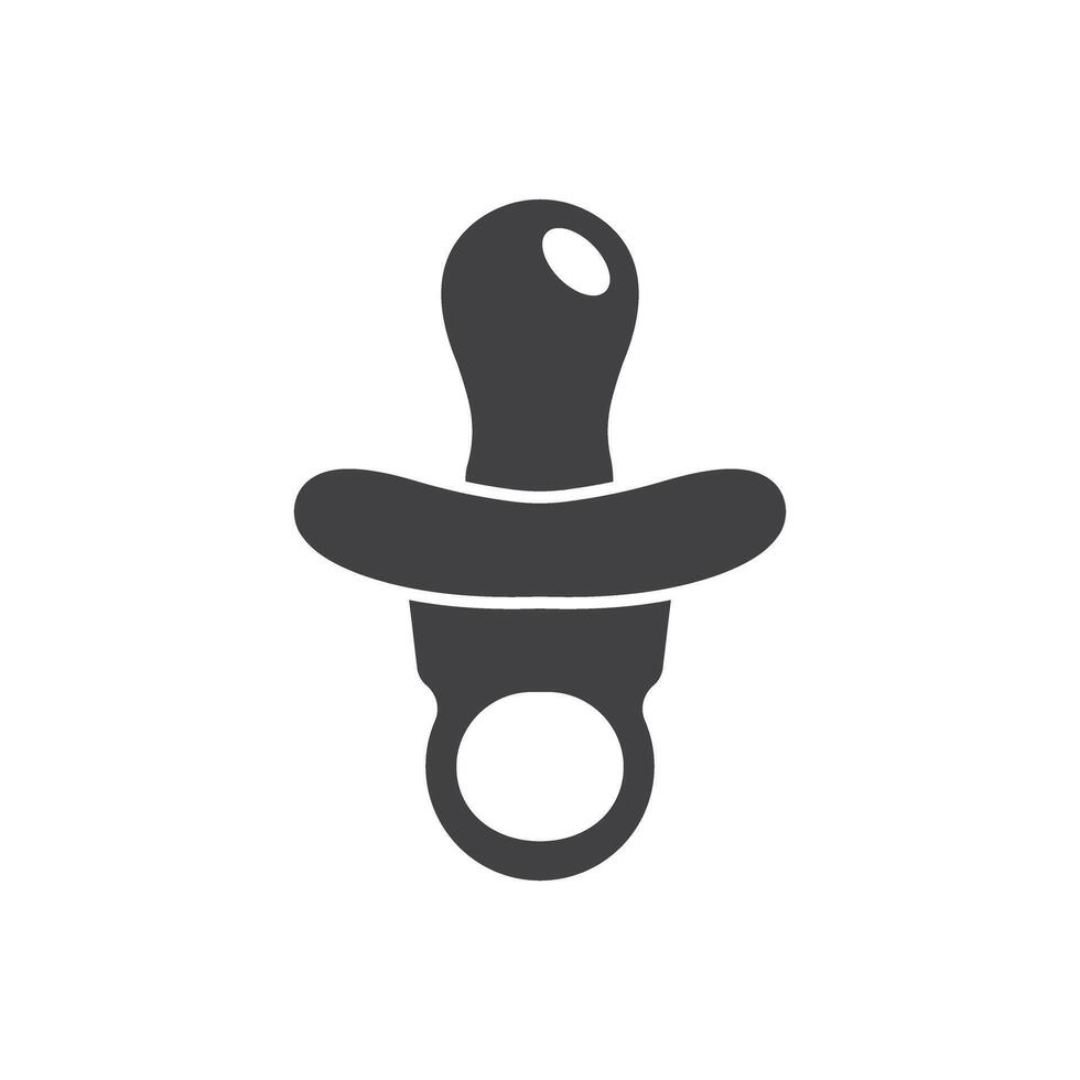 Baby pacifier icon in flat style. Nipple for newborn child illustration on isolated background. Soother sign business concept. vector