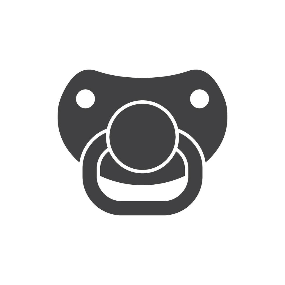 Baby pacifier icon in flat style. Nipple for newborn child illustration on isolated background. Soother sign business concept. vector