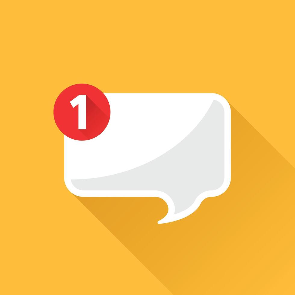 New message icon in flat style. Incoming inbox email illustration on isolated background. Bubble notification sign business concept. vector