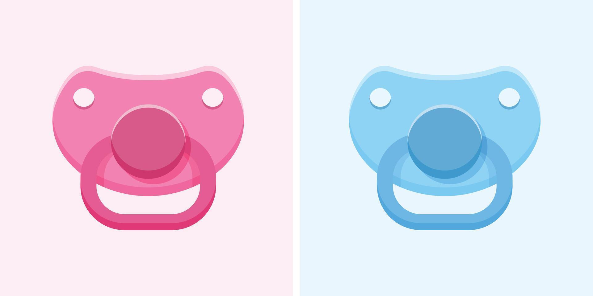 Baby pacifier icon in flat style. Nipple for newborn child illustration on isolated background. Soother sign business concept. vector