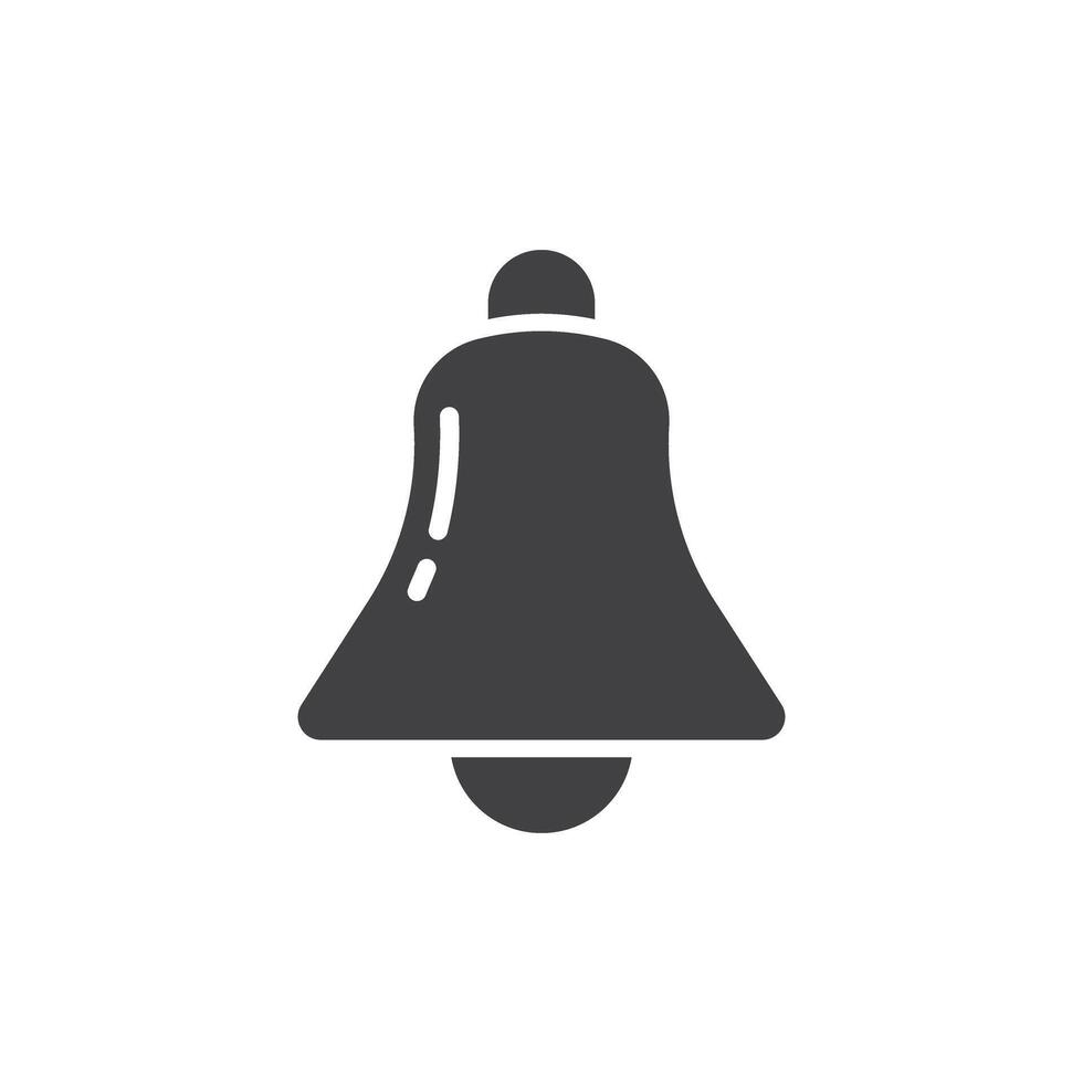 Notification bell icon in flat style. Incoming inbox message illustration on isolated background. Ringing bell sign business concept. vector