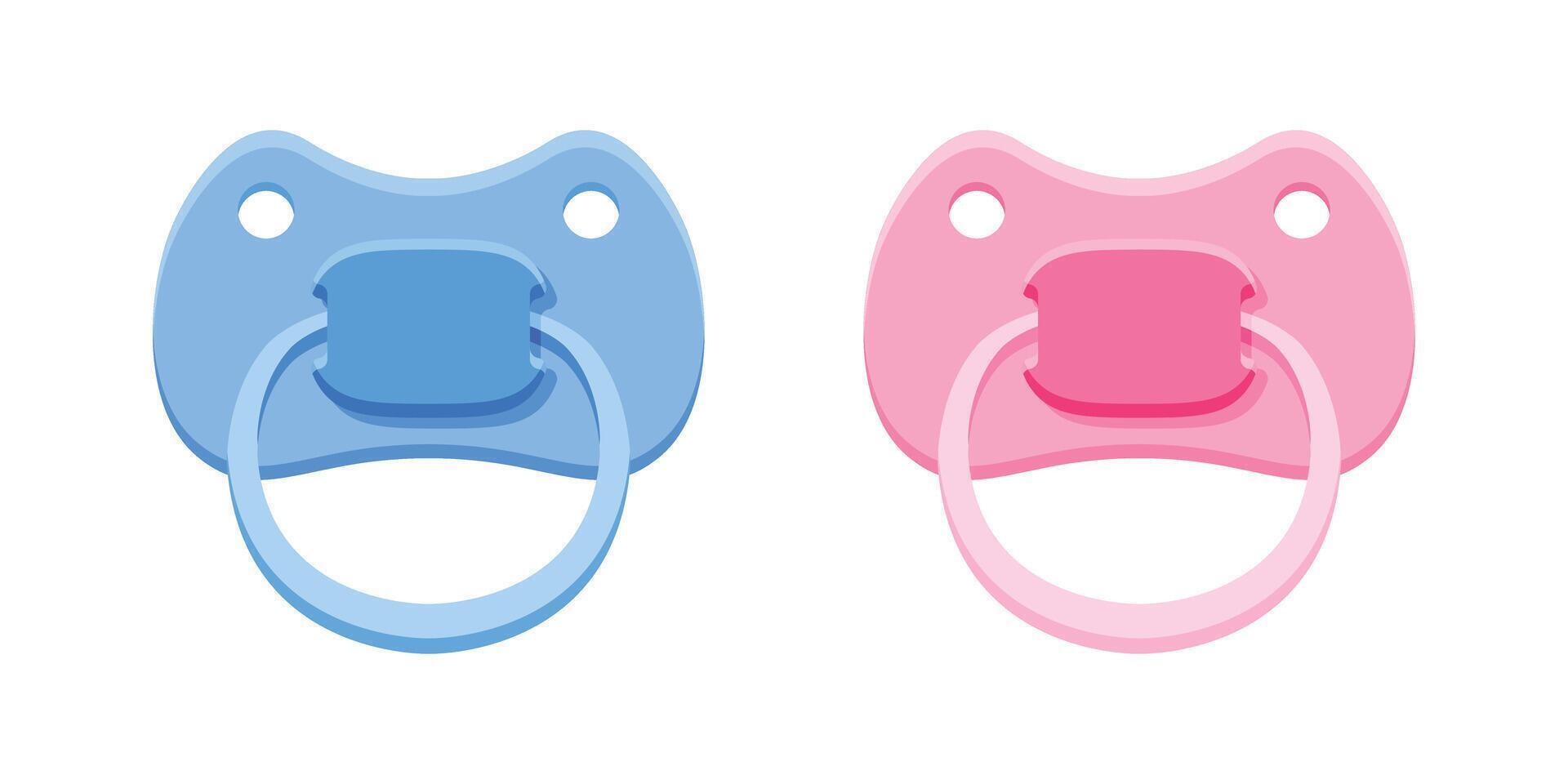 Baby pacifier icon in flat style. Nipple for newborn child illustration on isolated background. Soother sign business concept. vector