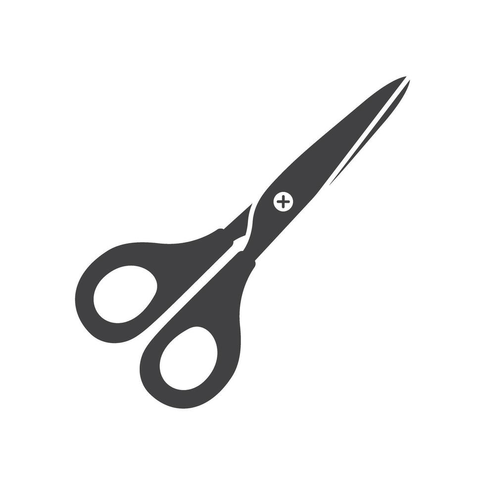 Scissor icon in flat style. Cutting hair equipment illustration on isolated background. Hairdressing sign business concept. vector