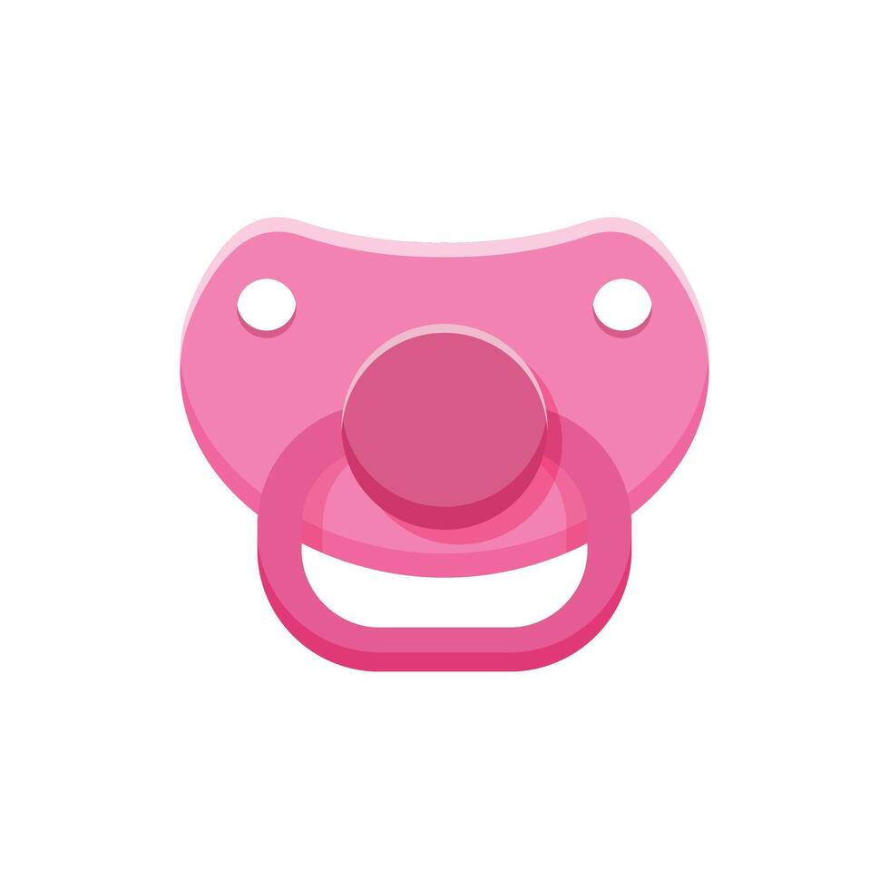 Baby pacifier icon in flat style. Nipple for newborn child illustration on isolated background. Soother sign business concept. vector