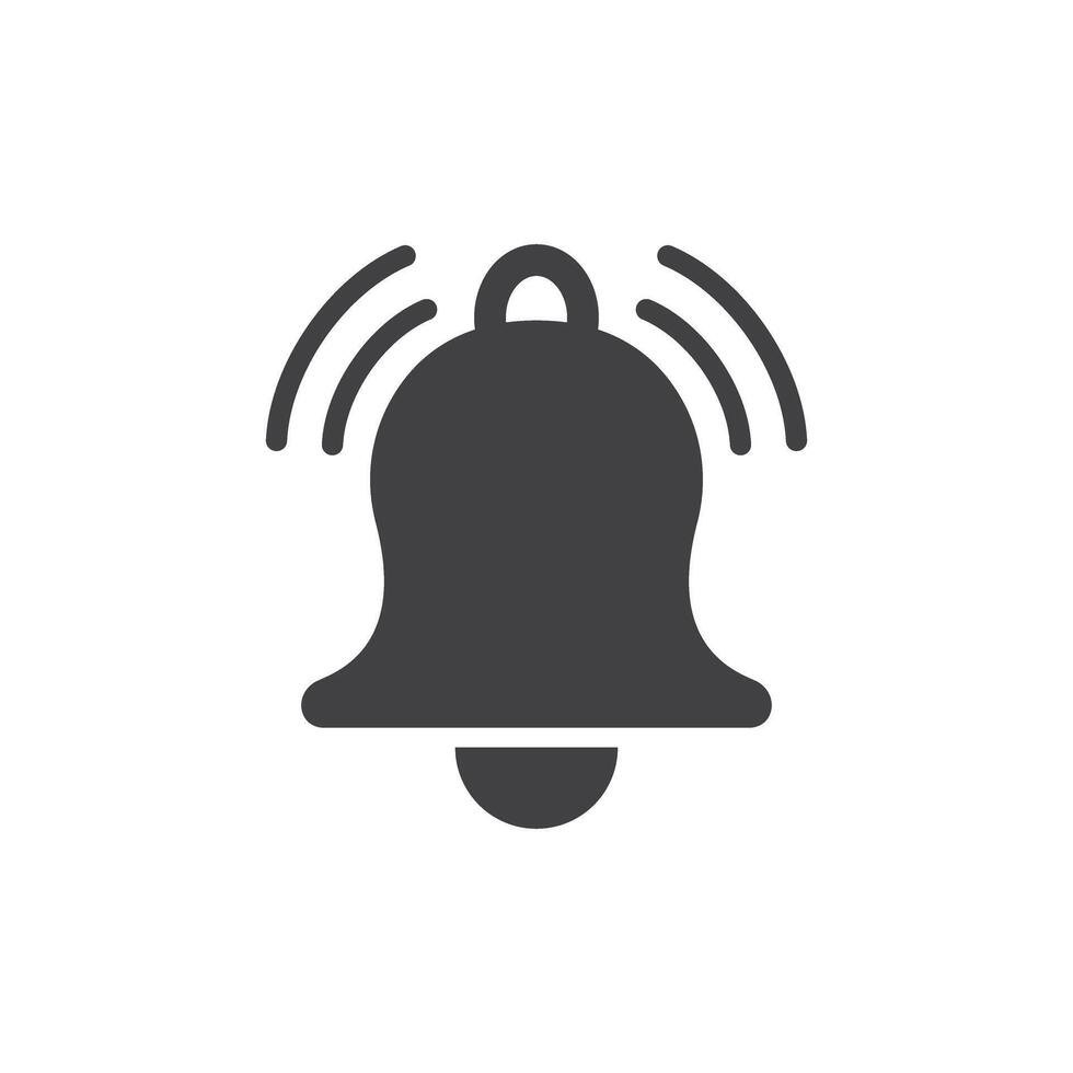 Notification bell icon in flat style. Incoming inbox message illustration on isolated background. Ringing bell sign business concept. vector