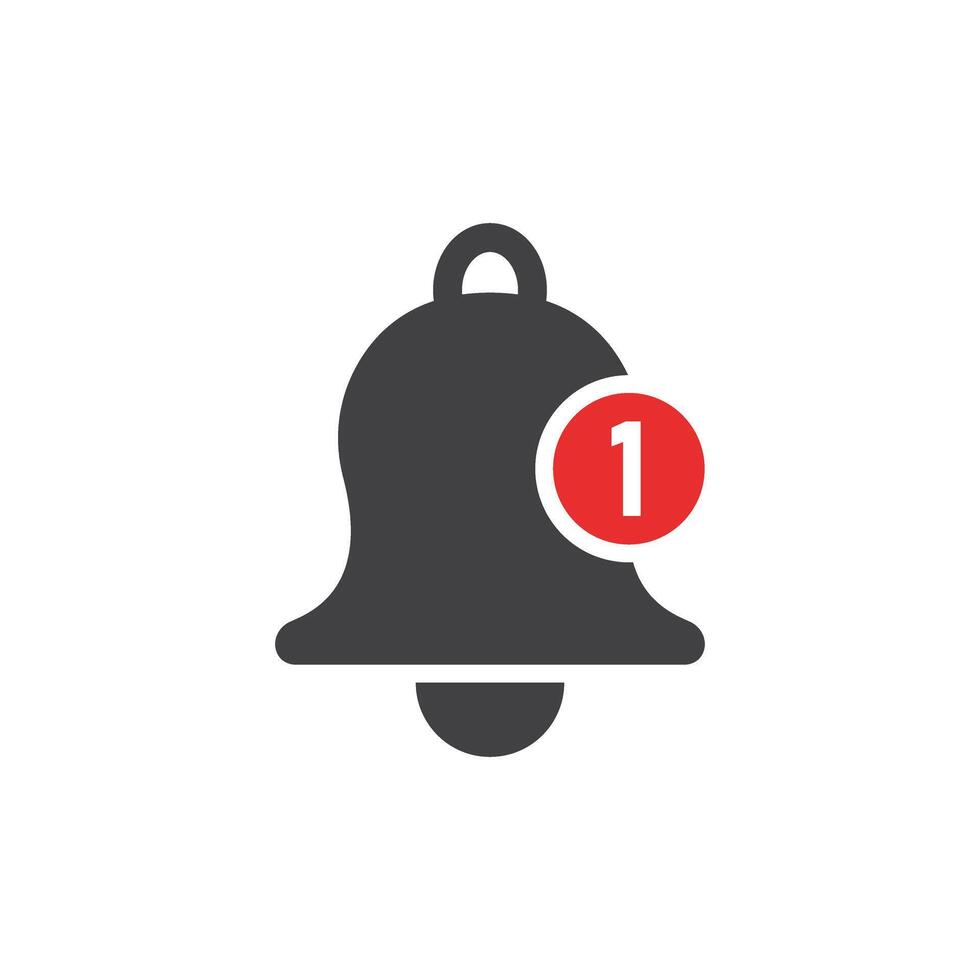 Notification bell icon in flat style. Incoming inbox message illustration on isolated background. Ringing bell sign business concept. vector