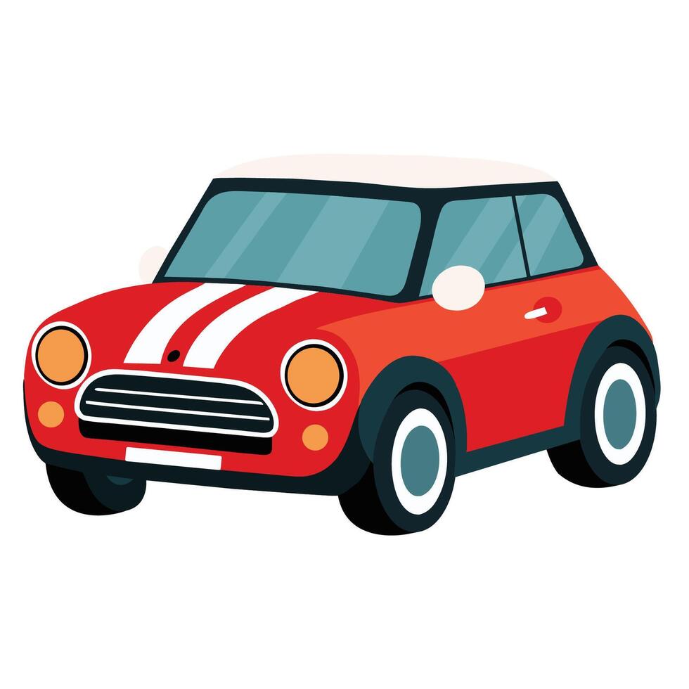 Minicooper car on a white background. vector