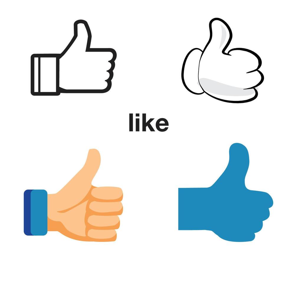 Design thumbs up icon. Like icon vector