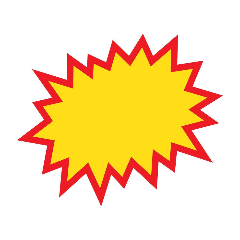 Blank sale tags. Ribbon sale banners. Red and yellow starburst stickers. Pop art funny bang bubble on white background. Cartoon comic style. vector