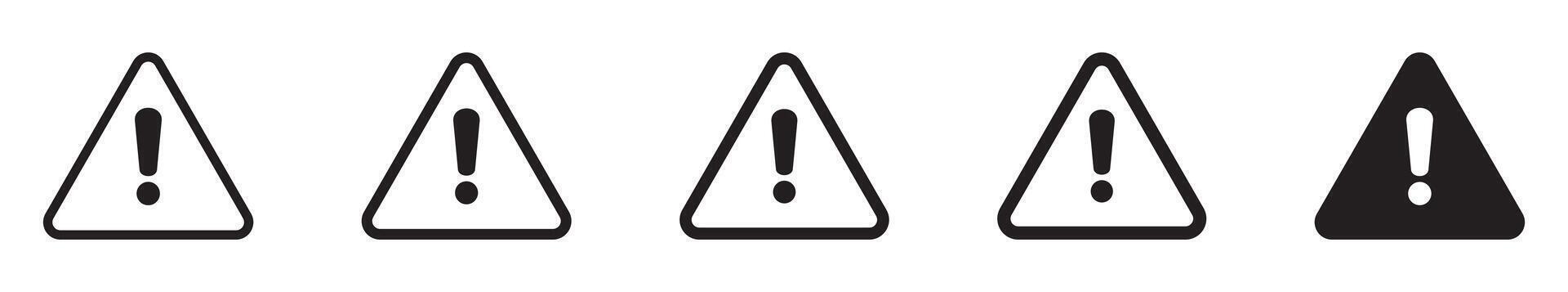 Alert icon. Warning sign and symbol. Exclamation mark in triangle. vector