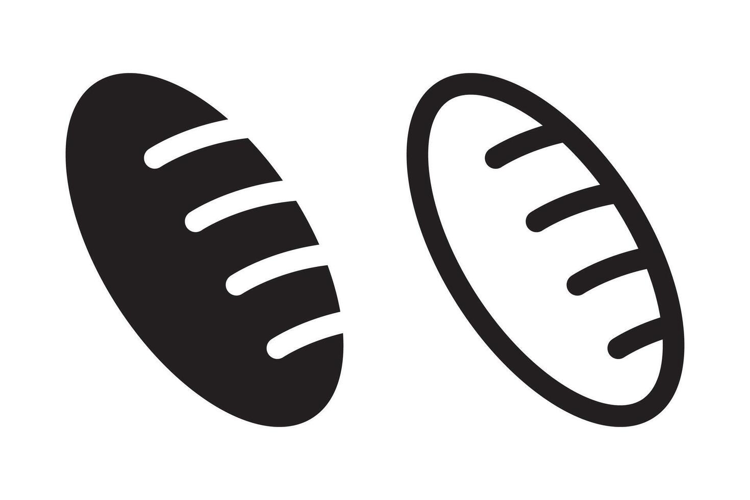 Bread icon, bread loaf icon. vector