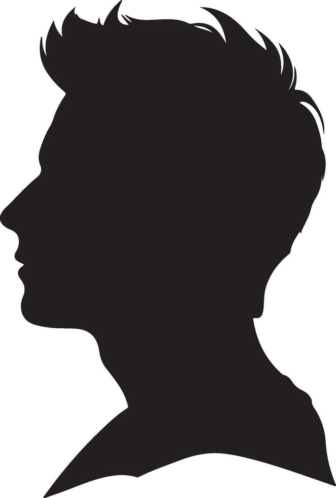 masculino cabeza silueta ilustración blanco antecedentes vector