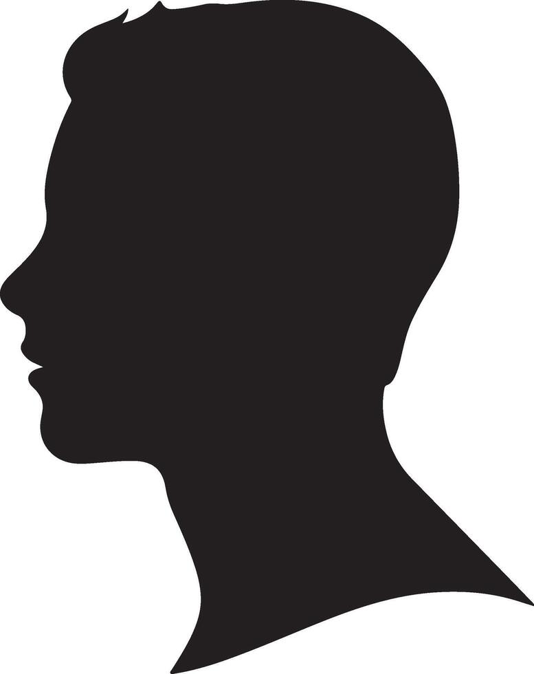 masculino cabeza silueta ilustración blanco antecedentes vector