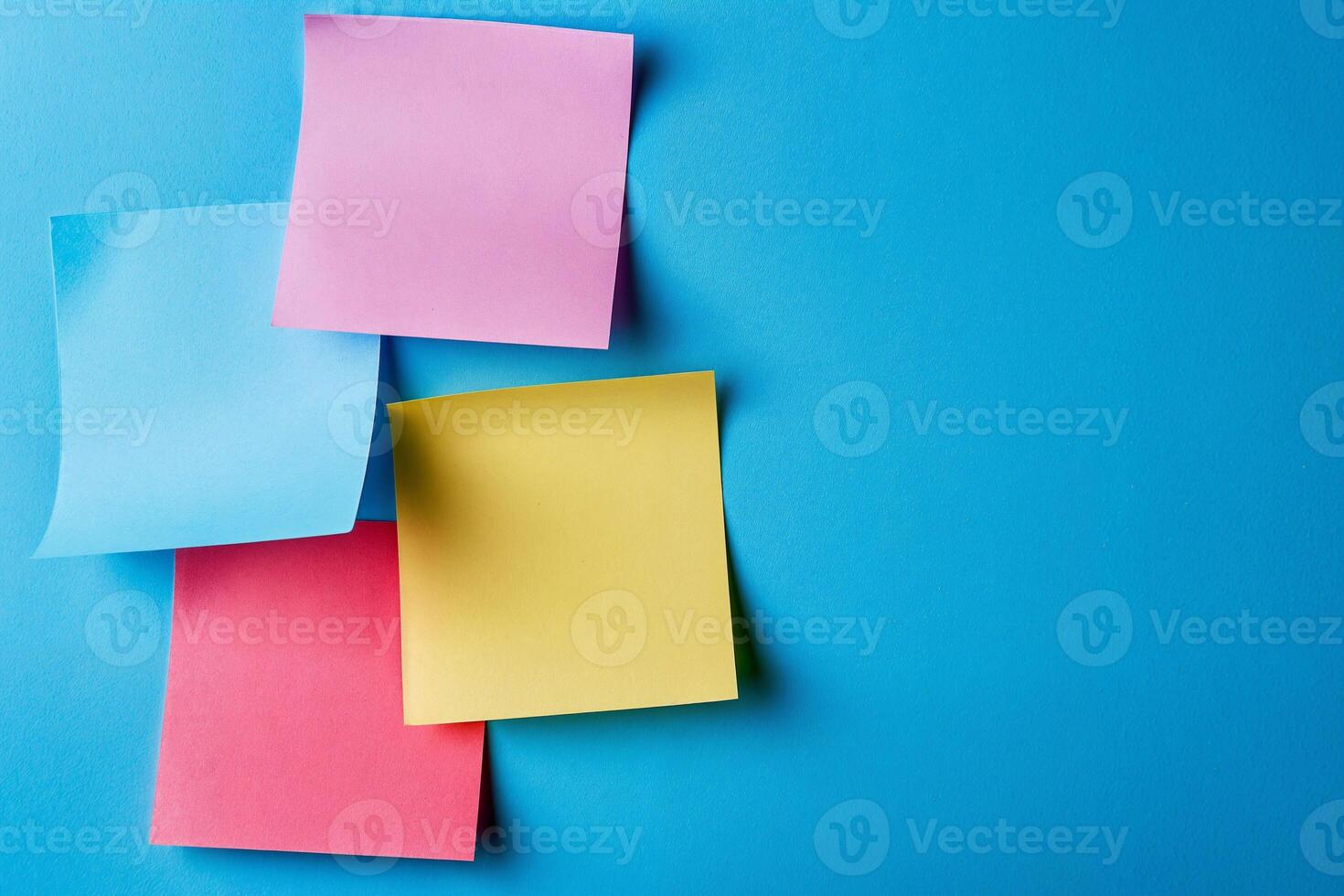 Colorful Paper Stickers with Space for Text and Sticky Notes in Various Colors photo