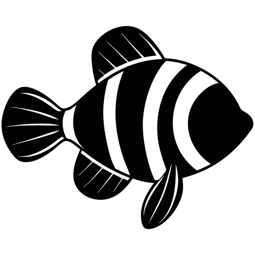 line art icon illustration of nemo fish vector