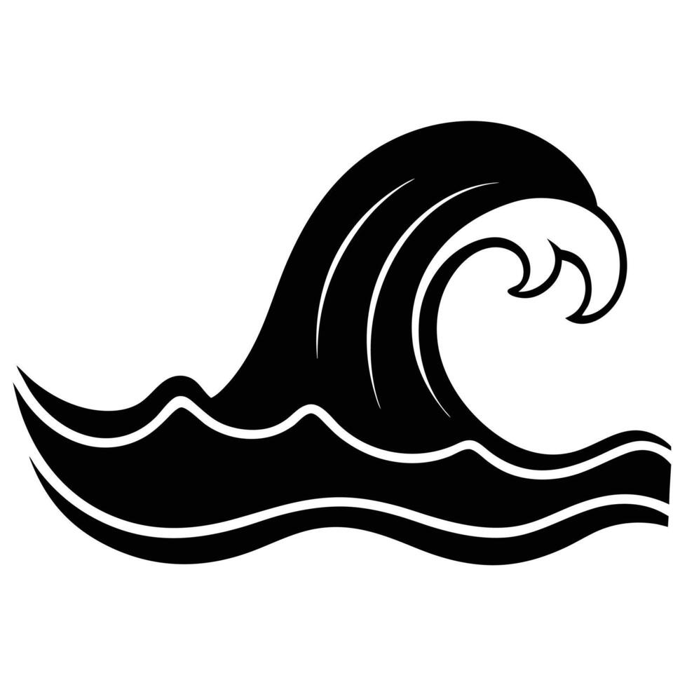 line art icon illustration of wave vector